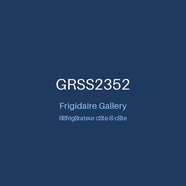 Réfrigérateur côte à côte Frigidaire Gallery GRSS2352AF, largeur 33 po, distributeur de glaçons intégré à la porte, distributeur d’eau extérieur, capacité de 22,2 pi³, certifié ENERGY STAR, fini acier inoxydable