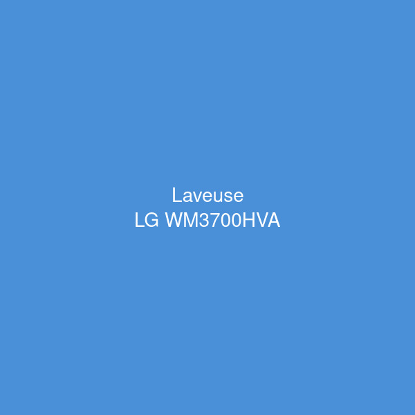 LG WM3700HVA - Laveuse à chargement frontal 4,5 pi³