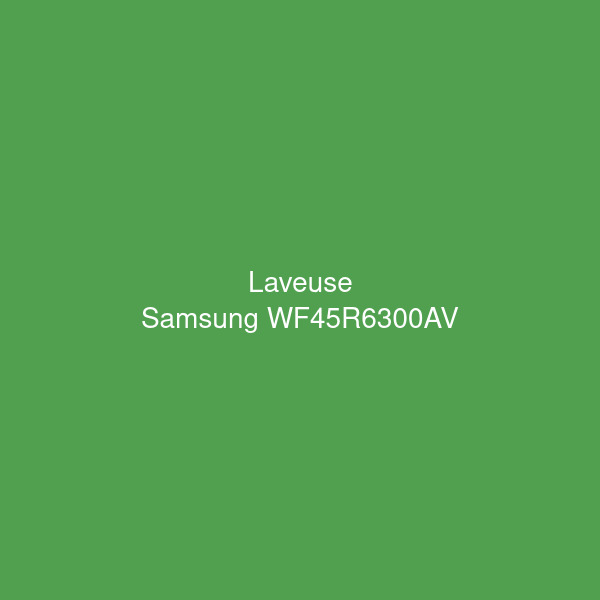 Samsung WF45R6300AV - Laveuse à chargement frontal 4,5 pi³